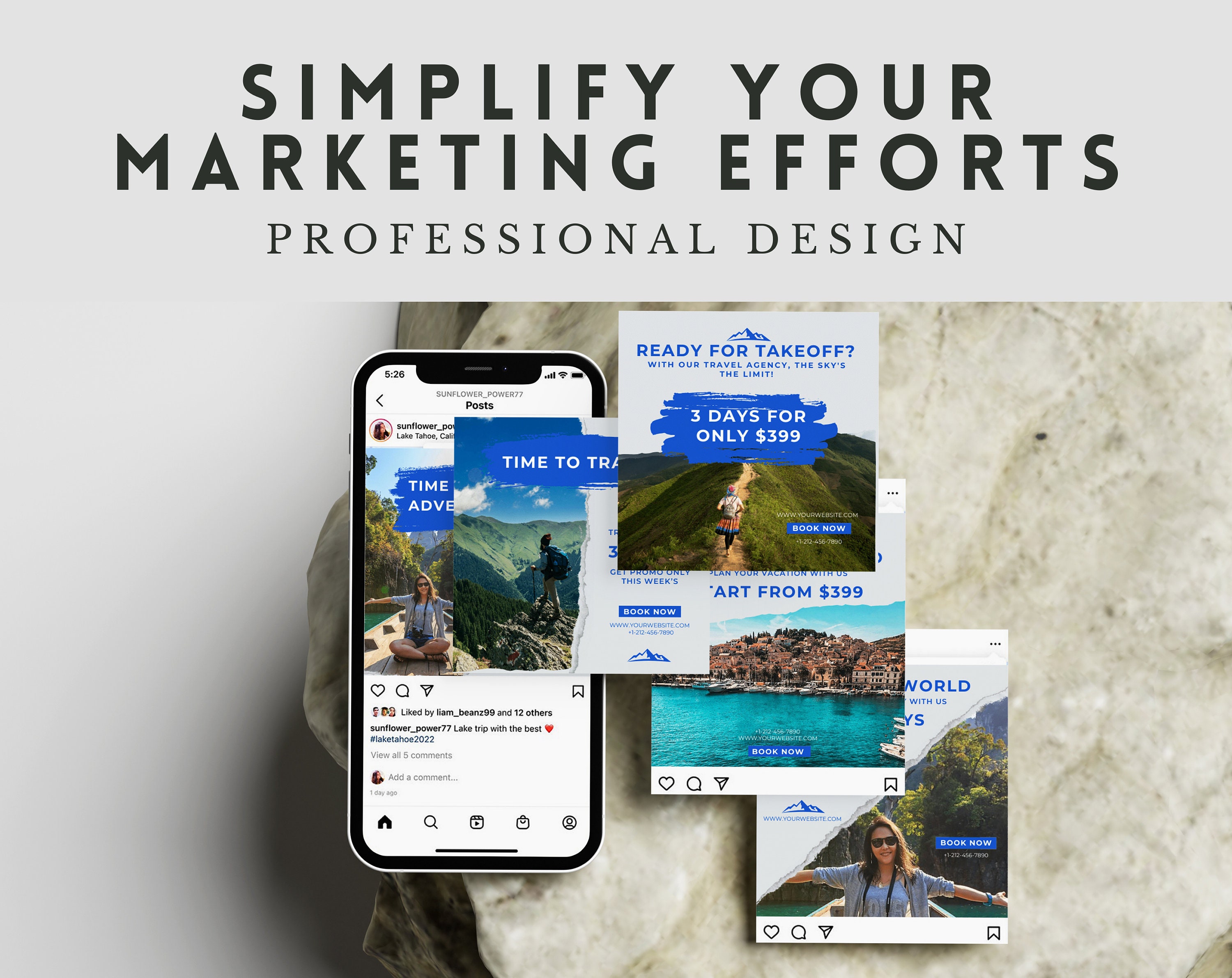Travel Agency Marketing Template for Travel Agency Social Media ...