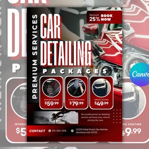 Car Detailing Flyer, Auto Detailing Flyer Template Design, Car Wash Flyer, Car Wash flyer, Marketing Flyer, Car Business Flyer Template