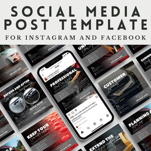 Car Washing Marketing Template Car Washing Instagram Post Template Car Wash Social Media Marketing Template Canva Template