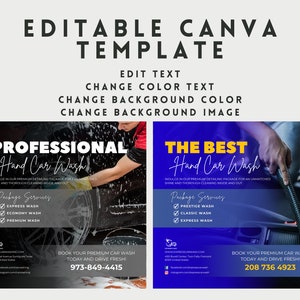 Car Washing Marketing Template Car Washing Instagram Post Template Car Wash Social Media Marketing Template Canva Template