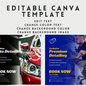 Car Detailing Marketing Template Car Detailing Instagram Carousel Template Car Detailing Social Media Marketing Template Canva Template