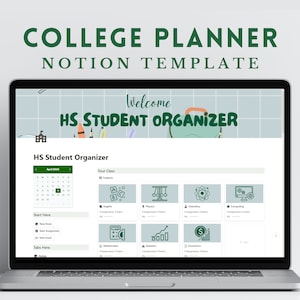 College Planner Notion Template for Student, Academic Planner Student Planner University Planner Highschool Planner Assignment Planner