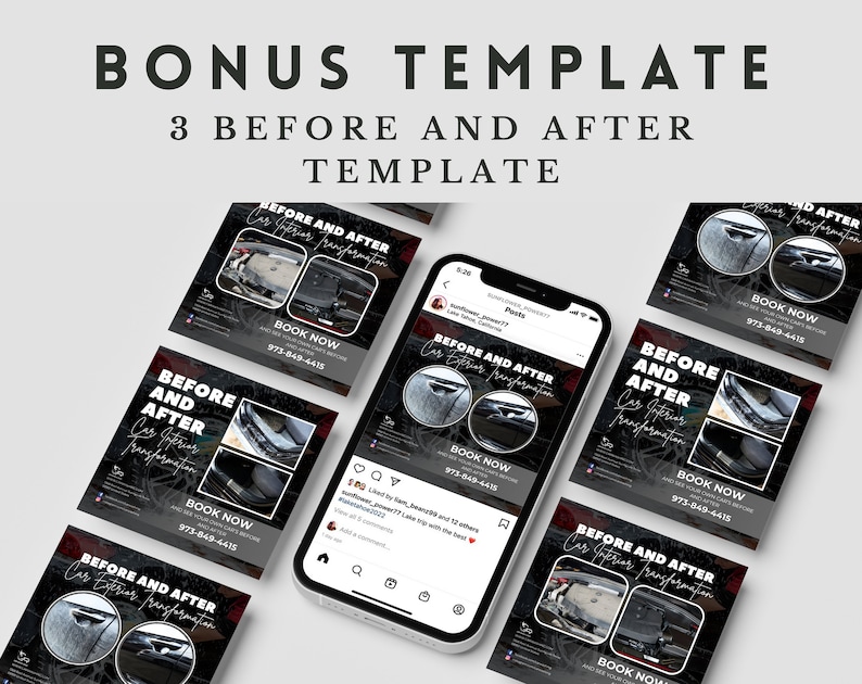 Car Washing Marketing Template Car Washing Instagram Post Template Car Wash Social Media Marketing Template Canva Template