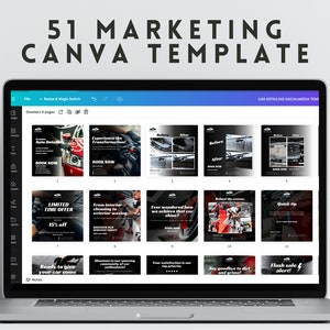 Car Detailing Marketing Template Car Detailing Instagram Carousel Template Car Detailing Social Media Marketing Template Canva Template