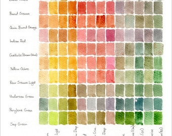 Giclee Fine Art print - Muted Colours Abstract Watercolour, A5, A4, A3, A2
