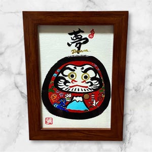 Handmade Brushpen Art of Japanese Daruma