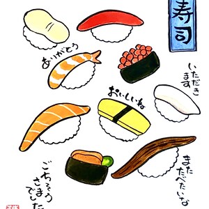 Handmade Brushpen Art of “SUSHI”