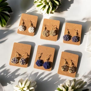 Handmade Mizuhiki Earrings – Japanese Traditional Knot Design