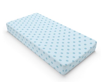 Blue Polka Dots Baby Changing Pad Cover