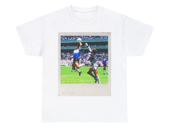 Maradona la mano de dios Messico 1986 T-shirt da calcio unisex in cotone pesante 86