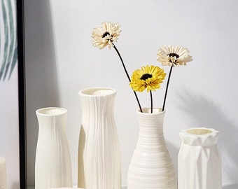 Minimalistische Blumenvase aus Kunststoff für den Innenbereich, Pflanztopf, nordisch inspiriertes Design, kreativ und praktisch, vielseitig einsetzbar, Wohnzimmer, dekoratives Geschenk für Zuhause