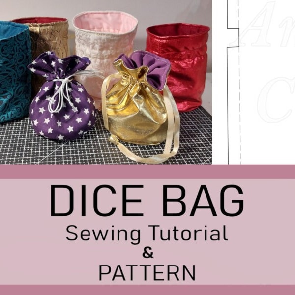 Dice Bag (Sewing tutorial&Pattern)