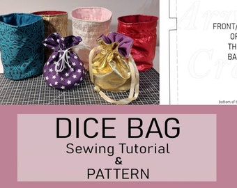 Dice Bag (Sewing tutorial&Pattern)