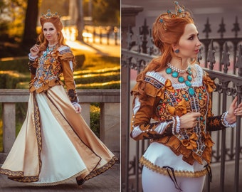Anarietta hertogin Witcher koningin Anna Henrietta jurk bal cosplay kostuum jurk