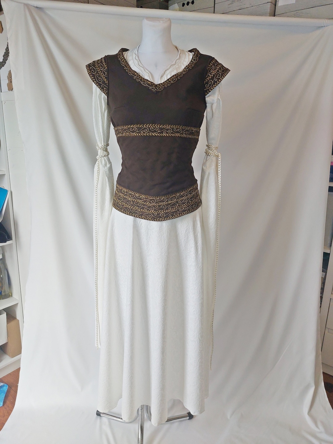 The Lord Of The Rings Éowyn White Dress Set Outfits Cosplay Costume