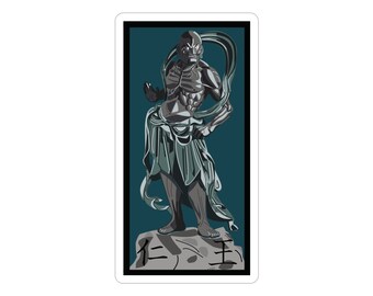 Ungyo-Dao Outdoor Sticker, Die-Cut, 1pcs, Nio character, Japan, Warrior Zen Buddhism, statue, modern look, comics