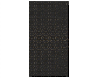 Black and Gold Lightweight Mountain Armor Pattern Tube Scarf - Martial Arts, Japanese traditional art, Samurai gift