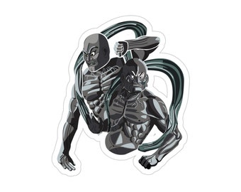 Ungyo and Agyo Outdoor Sticker, Transparent, Die-Cut, 1pcs - Nio character, Japan, Warrior Zen Buddhism, statue, modern look, comics