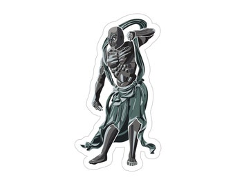 Agyo-Dao Outdoor Sticker, Transparent, Die-Cut, 1pcs - Nio character, Japan, Warrior Zen Buddhism, statue, modern look, comics