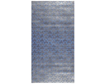 Silver and Blue Midweight Mountain Armor Pattern Tube Scarf - Martial Arts, Japanese traditional art, Samurai gift