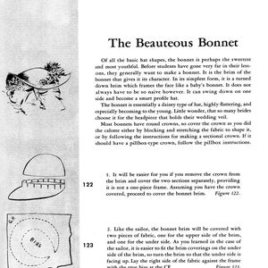 1953 Millinery: Hur man gör tyghattar PDF (digital nedladdning) bild 2