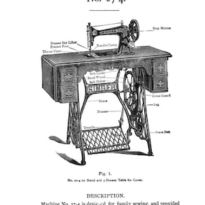 1906 Edwardian Singer Treadle Sewing Machine Attachments Use Guide Book 27-4 Parts Numbers Sewing Guide DakotaPrairieTreasures