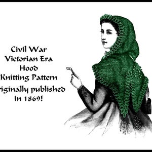 Civil War Capelet Knit Pattern 1869 PDF DOWNLOAD Victorian Feminine Historical Village Reenact Fashion Femme Fatale DakotaPrairieTreasures