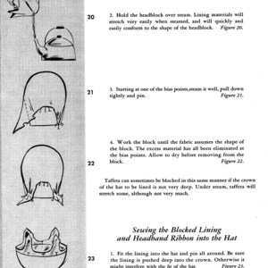 1953 Millinery: Hur man gör tyghattar PDF (digital nedladdning) bild 3