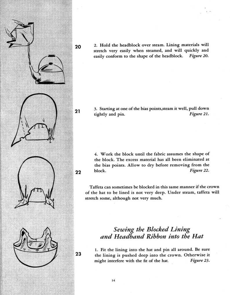 1953 Millinery: Hur man gör tyghattar PDF (digital nedladdning) bild 3