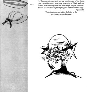 1953 Millinery: Hur man gör tyghattar PDF (digital nedladdning) bild 8