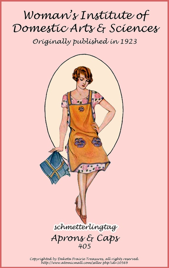 1923 Apron Book Flapper Roaring 20s Dust Caps Diy Reenactment Etsy