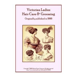 1896 Victorian Hair Care Book PDF DOWNLOAD Pomades Shampoos Rinses Curling Gel Hand Lotion Tinctures Dandruff Recipes DakotaPrairieTreasures
