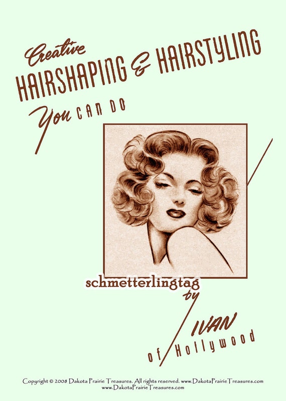 1940s Hairstyles Book Swing Era Illustrated Glamorous Etsy