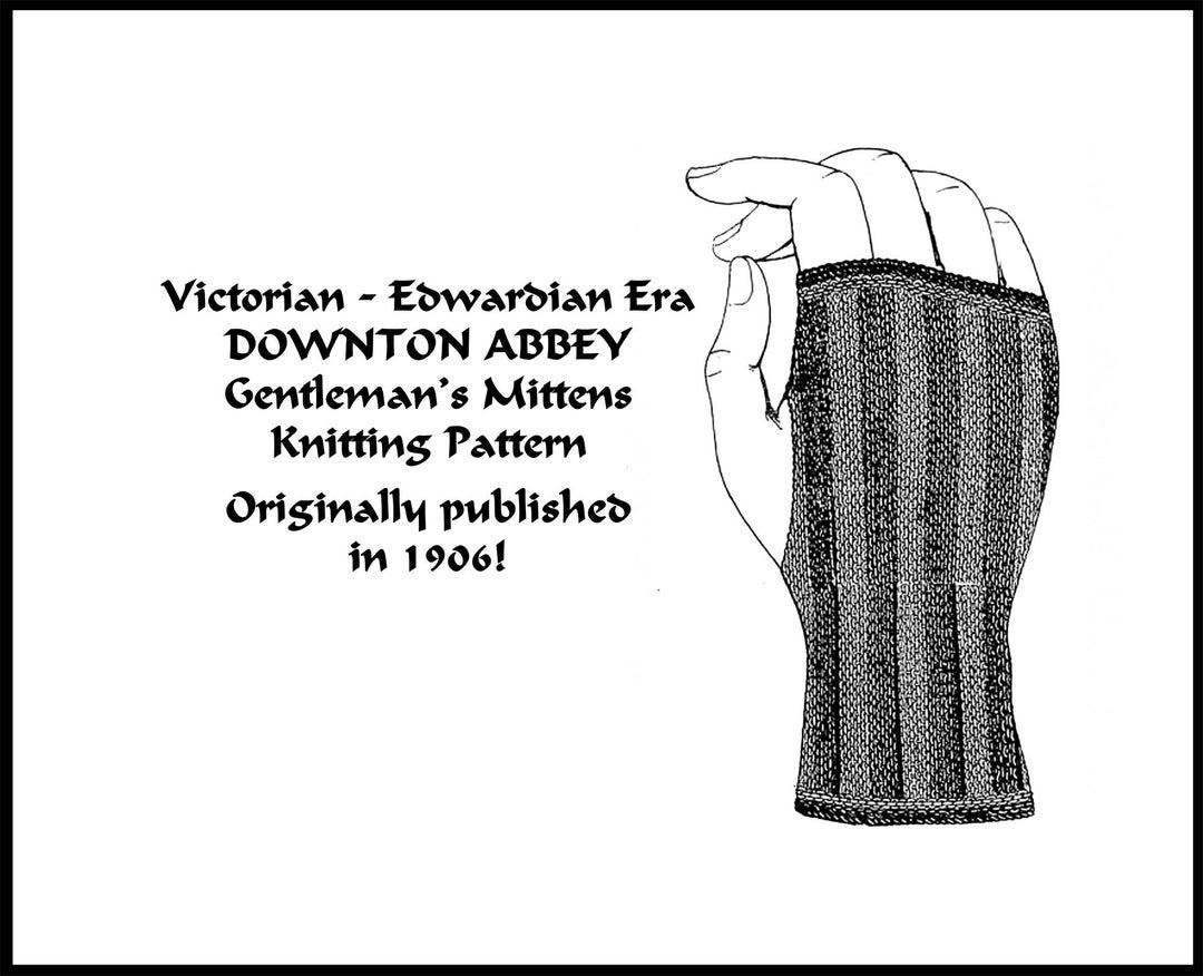 Mans Fingerless Gloves Knit Pattern Pdf DOWNLOAD 1906 Etsy