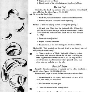 1953 Millinery: Hur man gör tyghattar PDF (digital nedladdning) bild 9