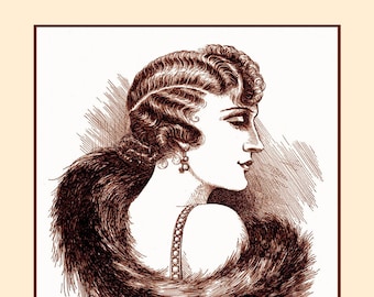 Flapper Hairstyle DOWNLOADABLE PDF File 1930s Roaring 20s 30s DOWNLOAD Book Marcel Waving Glamorous Starlet Hairstyles Beautician Haircuts