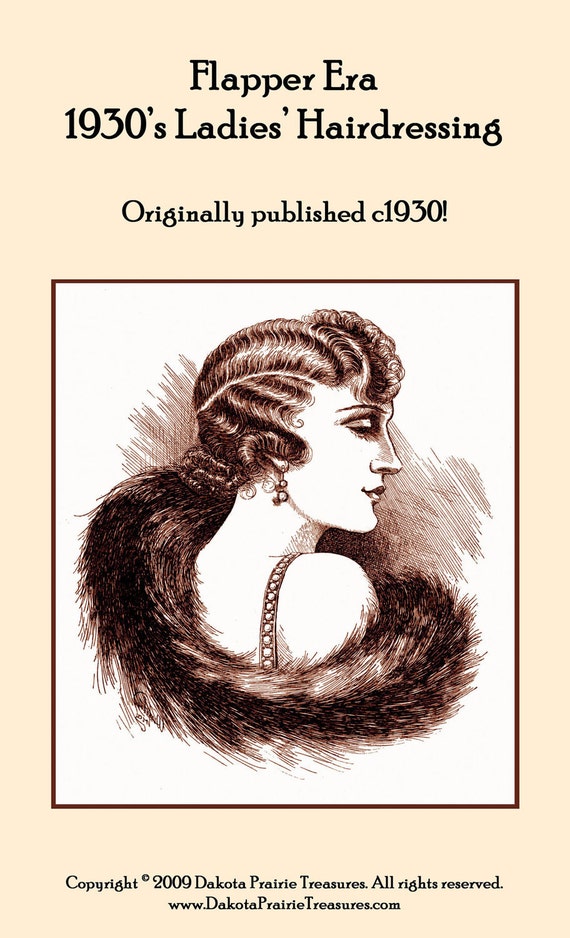 1930s Roaring 20s Flapper Hairstyle Book Marcel Waving Glamourous Hairstyles Diy Beautician Hair Styles