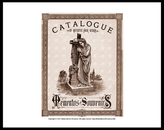 1866 Victorian Hair Work DOWNLOADABLE PDF Book Jewelry Designs 255 Civil War Era Hairwork Catalog DOWNLOAD Mementos Hairworking Art Pallete