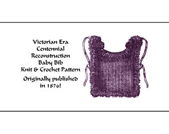 Victorian Baby Bib Crochet Pattern PDF DOWNLOAD 1876 Historic Reenact Fancy Baby Bib Shower Baptism Christmas Birthday Gift 1 Dolls Cosplay