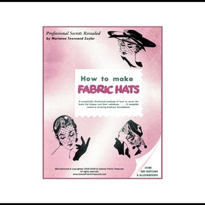 1953 Millinery: Hur man gör tyghattar PDF (digital nedladdning) bild 1