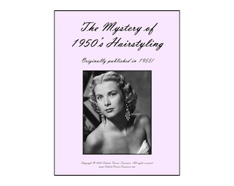 Mystery of Hairstyling DOWNLOADABLE PDF File 50s 1955 Hairstyles Book Illustrated Hair Styles How to Do 1950s Retro Swing Era Hair-dos DIY