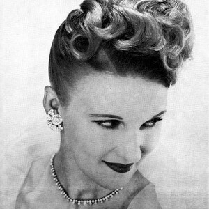 1950s ATOMIC Hairstyle Book Create 50s Long Hairstyles Ingerid 1957 Wedding Prom Updo 2 DOWNLOAD PDF Theatre Swing Dancing Glamor Feminine image 5