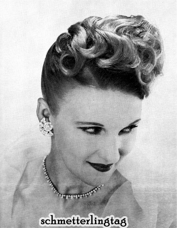 1950s Atomic Hairstyle Book Create 50s Long Hairstyles Ingerid Etsy