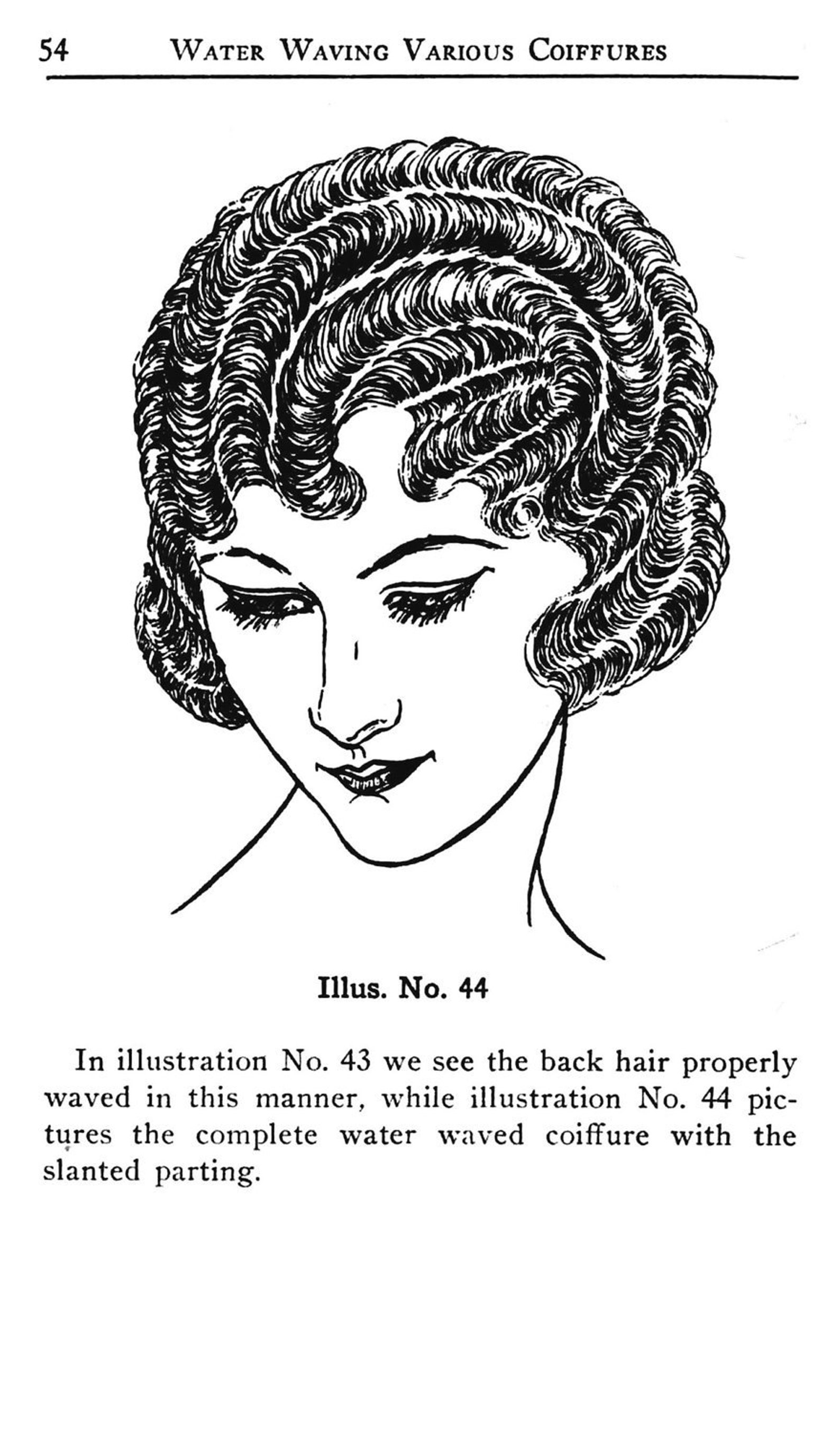 1923 Roaring 20s Flapper Era Hairstyles Book Water Waves DIY Beautician 