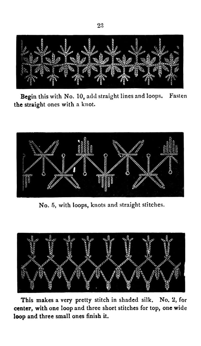 1884 Victorian Crazy Quilt Embroidery Stitches Book Quilts 95 Quilting Designs DakotaPrairieTreasures image 4