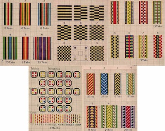 1923 Tablet Hand Weaving Book Patterns PDF DOWNLOAD DIY Build Card Carton Loom Weave Inkle Table Bracelets Straps DakotaPrairieTreasures