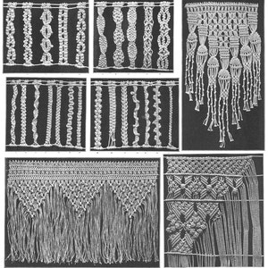 Macrame Book Patterns Designs Instruction Titanic Era Lace Patterns 1913 DIY Purse Patterns Vintage Handbags Bags Knotwork Laces Lampshade