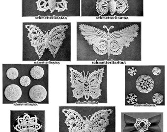 1912 Irish Crochet Book: Butterfly & Flower Lace Patterns