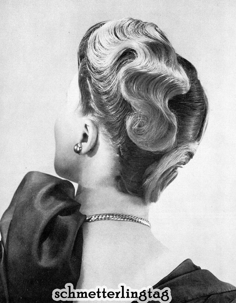 1950s ATOMIC Hairstyle Book Create 50s Long Hairstyles Ingerid 1957 Wedding Prom Updo 2 DOWNLOAD PDF Theatre Swing Dancing Glamor Feminine image 4