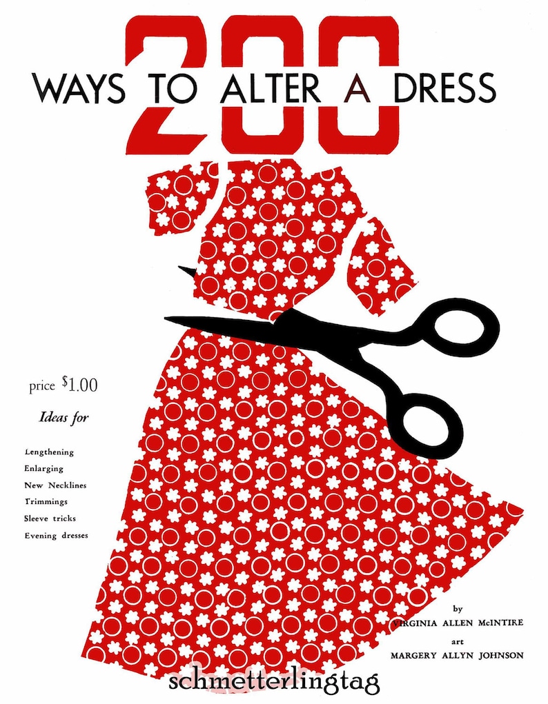 1948 200 Ways to Alter Dress Vintage Sewing Guide McIntire Retro Atomic DIY 40s Swing Era Guide DakotaPrairieTreasures image 1